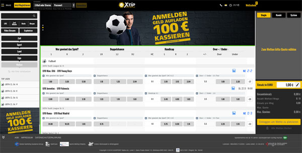XtiP Merkur Sports Bonus Homepage Webseite
