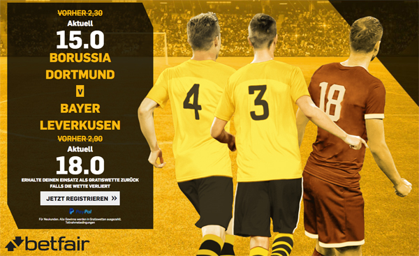 Betfair Quotenboost BVB B04