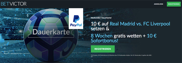 BetVictor Gratiswetten Dauerkarte