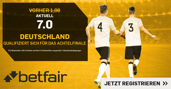 Betfair Wetten auf Aufstieg Deutschland