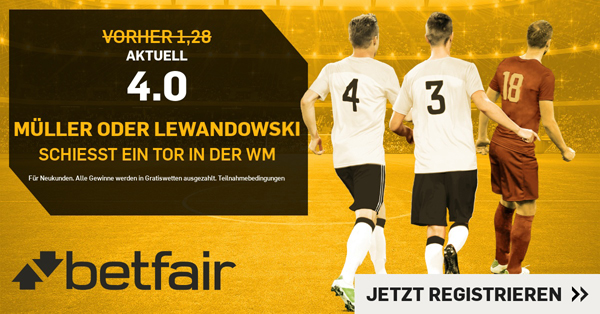 Betfair Top-Quote Müller Lewandowski WM-Tor