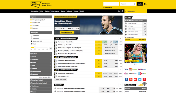 Interwetten Homepage