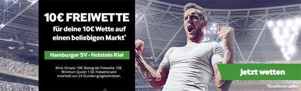 Betway Freiwetten-Aktion Hamburger SV Holstein Kiel
