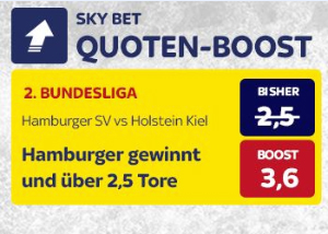 Sky Bet erhöhte Quote Hamburger SV Holstein Kiel