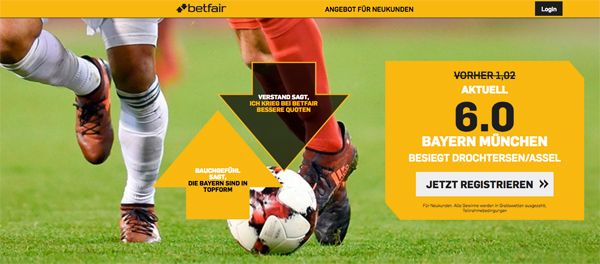 Betfair Top-Quote Wetten Drochtersen/Assel Bayern München
