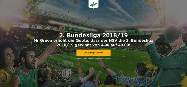 Mr Green Mega Quote Hamburger SV Meister