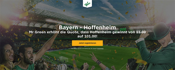 Mister Green Quoten Bayern Hoffenheim