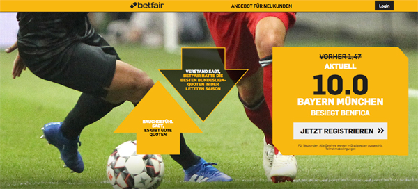 Betfair Boost Bayern ohne Risiko
