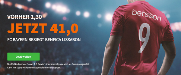 Wett-Tipp Benfica Bayern Champions League