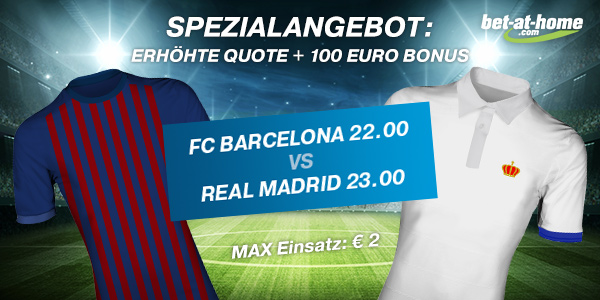 Bet-at-home Boost El Clasico Barcelona Real Madrid Wetten