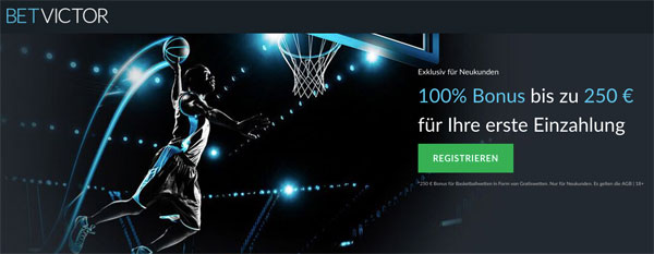 Betvictor Basketball Willkommensangebot