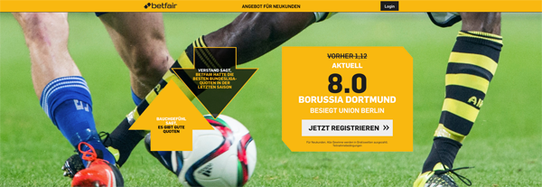 Betfair Traumquote Dortmund Union Berlin