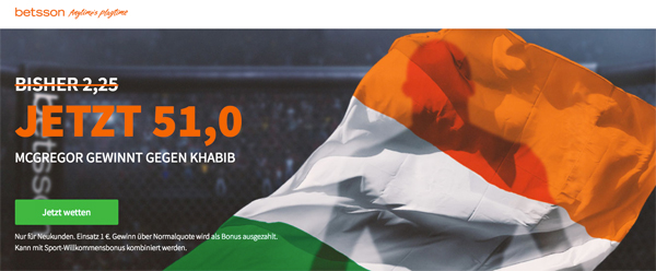 Betsson Boost McGregor Khabib