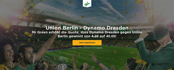 Mr Green Mega-Quote Union Berlin Dynamo Dresden