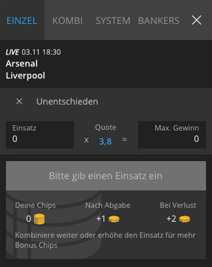 Neo Bet Bonuschips Wettschein