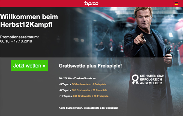 Tipico Herbst12Kampf Gratiswette
