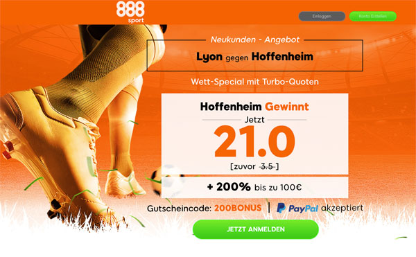 888sport Top-Quote Lyon Hoffenheim
