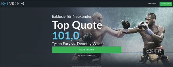 Wilder – Fury Quotenboost Wette