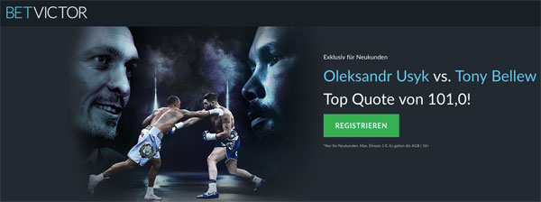 BetVictor Top-Quoten Wette Usyk Bellew Boxen