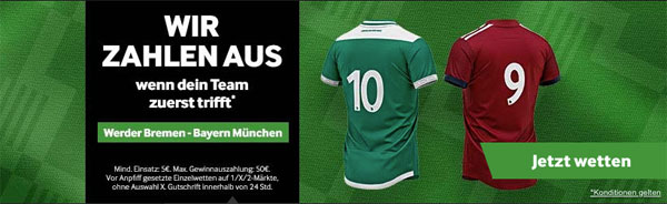 Betway vorzeitige Auszahlung Werder Bayern