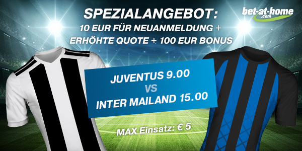 Derby d'Italia Juve Inter Wetten Top Quoten Bet-at-home