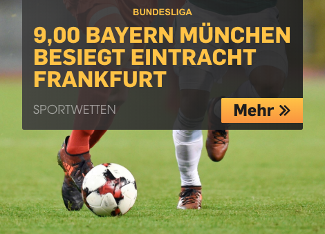 Verbesserte Quote Bayern besiegt Frankfurt Betfair