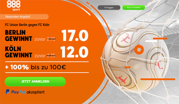 888sport Turbo-Quoten Union Berlin 1. FC Köln Wetten