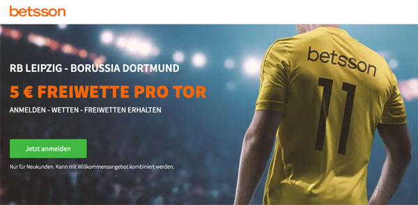 Betsson Freiwetten Aktion Leipzig Dortmund