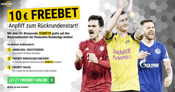 Cashpoint Freebet Bundesliga Rückrundenstart