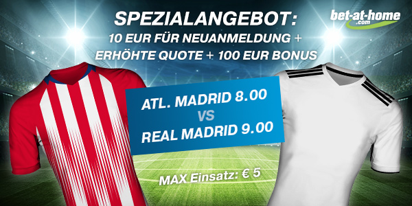 Verbesserte Quoten Derbi Madrileño Atletico Real Wetten