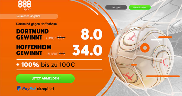 888sport Topquoten Dortmund Hoffenheim