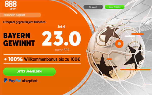 888sport Wettquote Liverpool Bayern