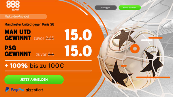 888sport Man United PSG Wetten Traumquoten