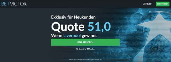 BetVictor Mega-Quote Liverpool Bayern