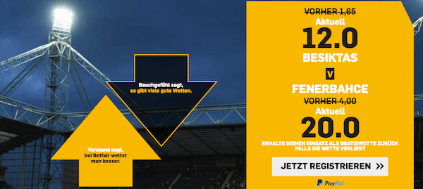 Betfair erhöhte Quoten Süper Lig