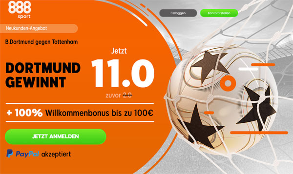 Verbesserte Quote Dortmund Tottenham Wetten