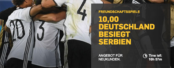 Betfair verbesserte Quote Deutschland besiegt Serbien