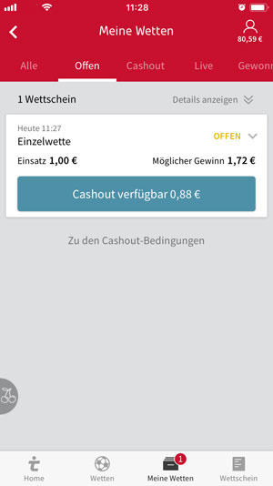 Tipico App Android iOS Cashout