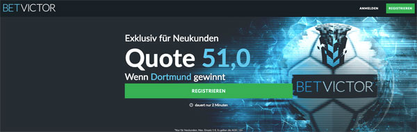 BetVictor Mega-Quote Dortmund besiegt Wolfsburg