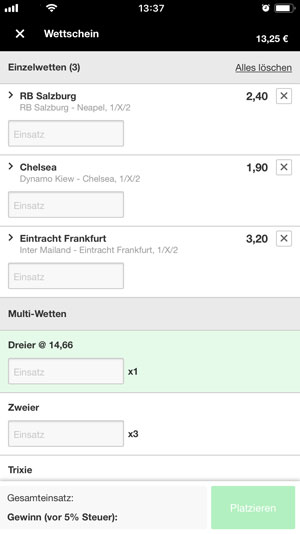 Betway App iOS apk Android Wettschein