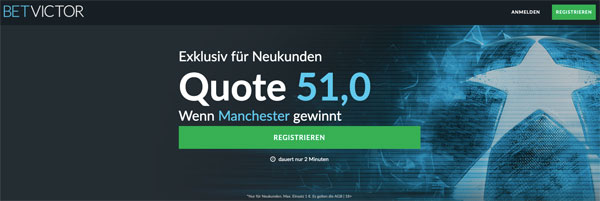 BetVictor erhöhte Quote Man City Tottenham Wetten