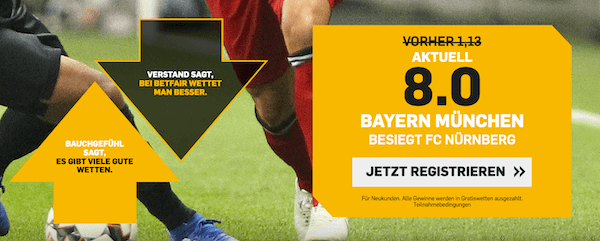 Quotenboost Befair Bayern Nürnberg