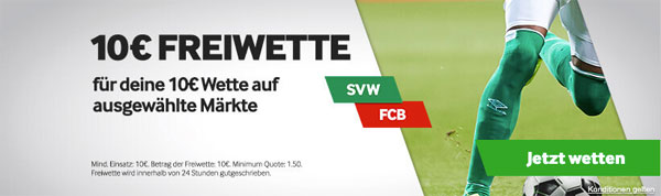 Betway Gratiswette Werder Bremen - Bayern München