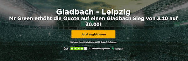 Mr Green Gladbach erhöhte Quoten