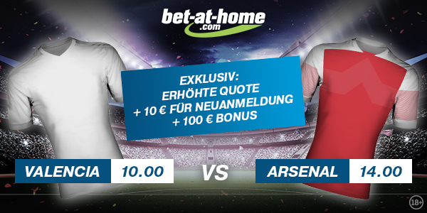 Valencia - Arsenal Wetten Topquoten Bet at home