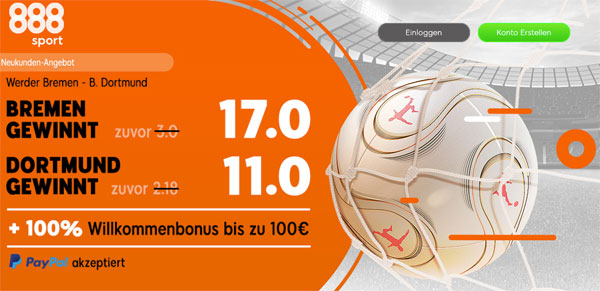 888sport Wetten Werder Bremen Borussia Dortmund