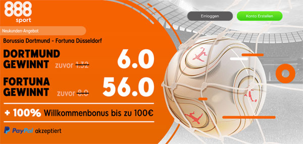 Dortmund - Düsseldorf erhöhte Quoten 888sport