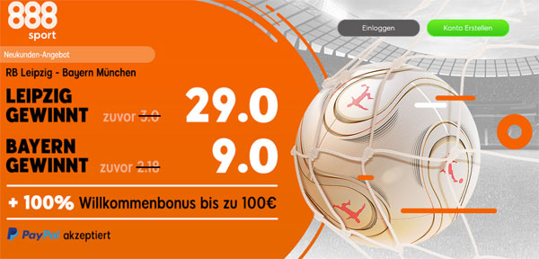 Leipzig - Bayern Wetten erhöhte Quoten 888sport