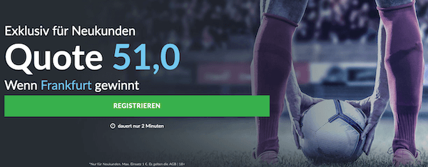 Quotenboost frankfurt leverkusen betvictor