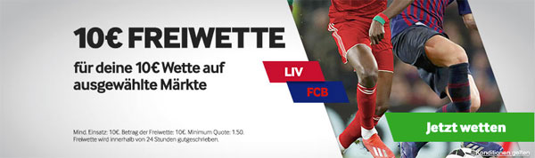 Betway Gratiswette Liverpool - Barcelona